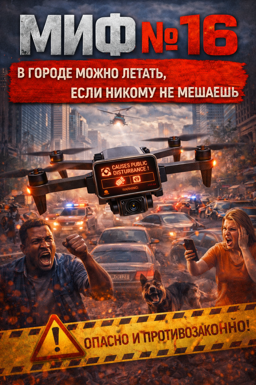 Миф №16: В городе можно летать, если никому не мешаешь Миф №16: В городе можно летать, если никому не мешаешь