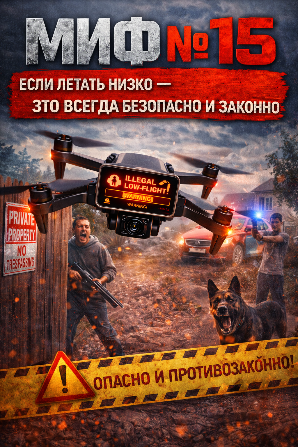 Миф №15: Если летать низко — это всегда безопасно и законно Миф №15: Если летать низко — это всегда безопасно и законно